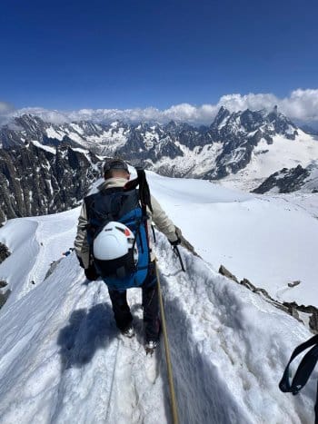 aiguille du midi arête aiguille du midi arête